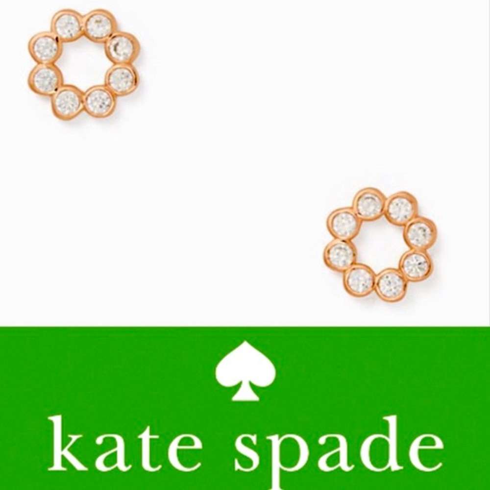NWT Kate Spade Cubic Zirconia and Gold-Toned Round Studs